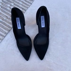 Steve Madden black suede Felicity D’orsay classic pump size 8